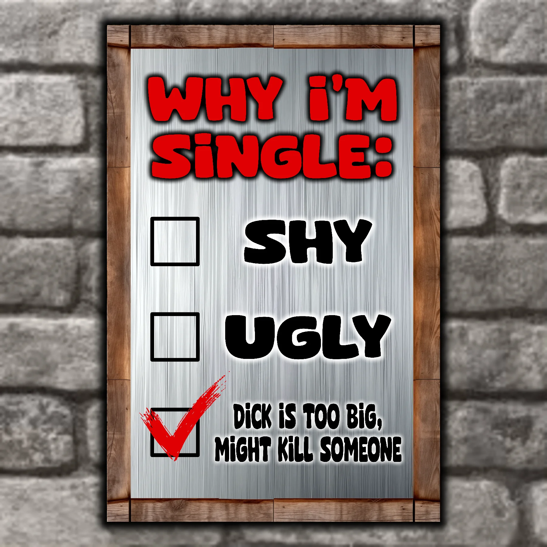Why I'm Single: Shy, Ugly, Too Big !